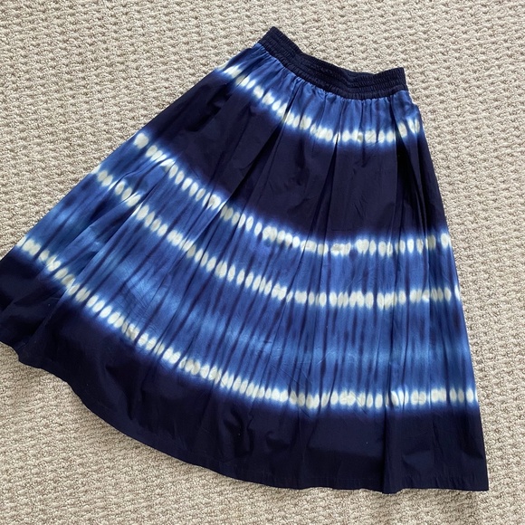 Zara Blue Tie-Dye Midi Skirt XS - Picture 1 of 7